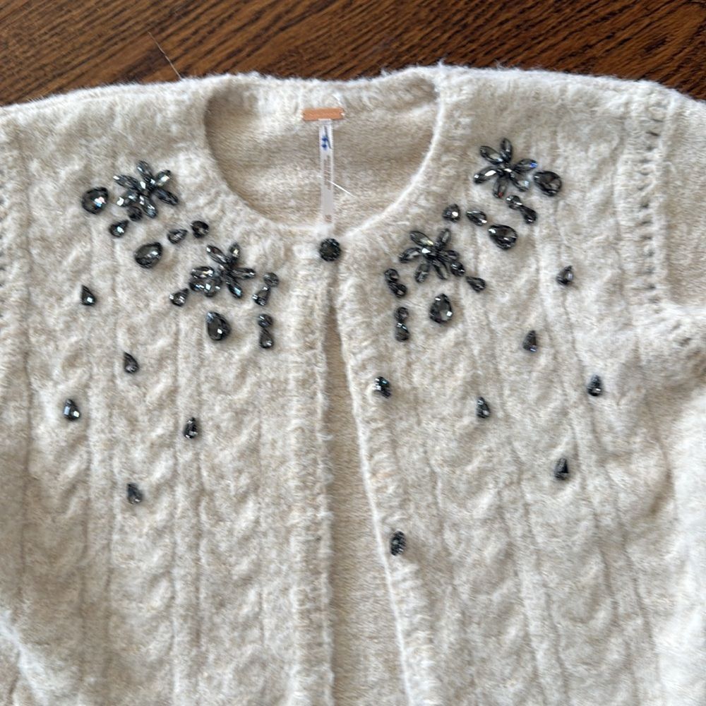 Free People Rhinestone Sweater Cardigan - Picture 5 of 6